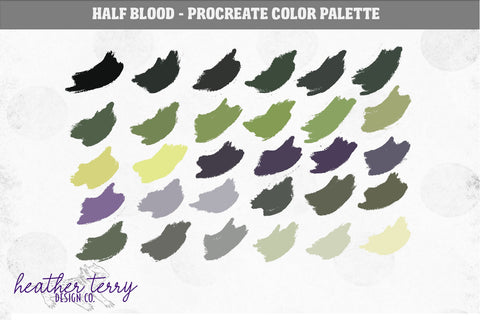 World of Wizards Procreate Color Palette Bundle Digital Pattern Heather Terry Design Co. 