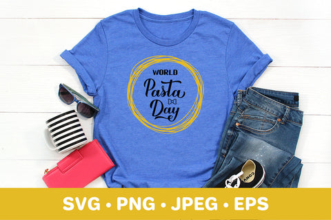World Pasta Day calligraphy lettering. SVG cut file SVG LaBelezoka 