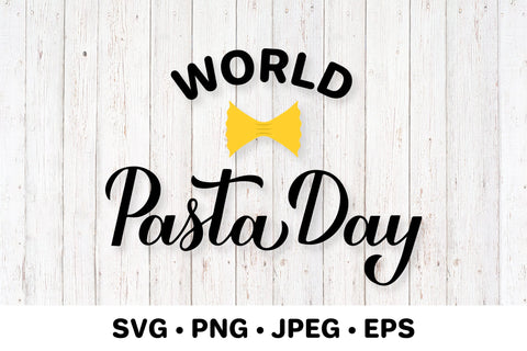 World Pasta Day calligraphy lettering SVG LaBelezoka 