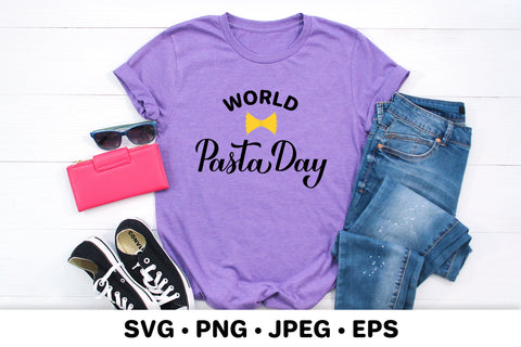 World Pasta Day calligraphy lettering SVG LaBelezoka 