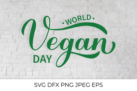 World Vegan Day calligraphy lettering SVG LaBelezoka 
