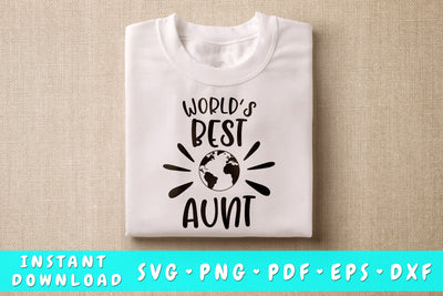 World's Best Aunt SVG SVG HappyDesignStudio 