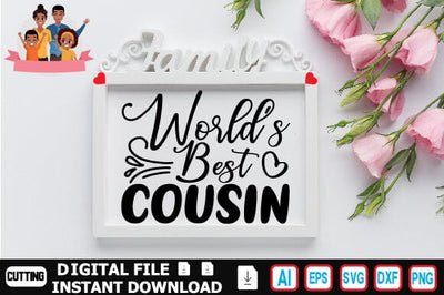 World's Best Cousin SVG Craftlabsvg24 