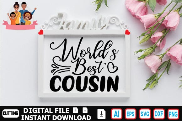 World's Best Cousin SVG Craftlabsvg24 