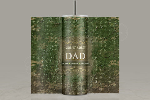 Worlds Best Dad The Man the Myth the Legend, Fathers Day, Christmas Gift for Husband Boyfriend, 20 oz Seamless Sublimation Tumbler Wrap Sublimation Syre Digital Creations 