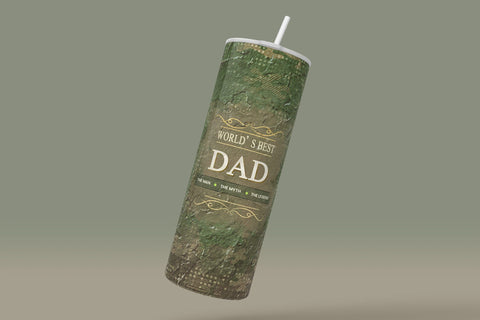Worlds Best Dad The Man the Myth the Legend, Fathers Day, Christmas Gift for Husband Boyfriend, 20 oz Seamless Sublimation Tumbler Wrap Sublimation Syre Digital Creations 