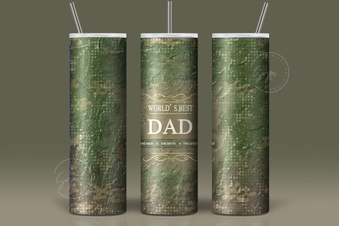 Worlds Best Dad The Man the Myth the Legend, Fathers Day, Christmas Gift for Husband Boyfriend, 20 oz Seamless Sublimation Tumbler Wrap Sublimation Syre Digital Creations 