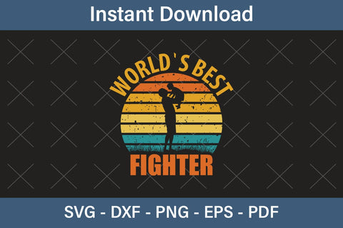World`s Best Fighter Fathers Day Svg, Best Dad Ever Svg, Daddy Svg, Father Day Svg, Grandpa Svg, Papa Svg – Printable, Cricut & Silhouette SVG Debashish Barman 