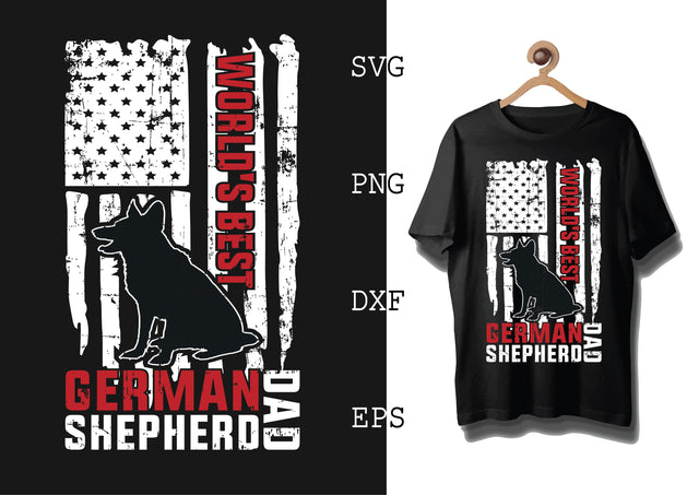 World's Best German Shepherd Dad Svg, Png, Eps, Dxf Files SVG DesignTShirt 