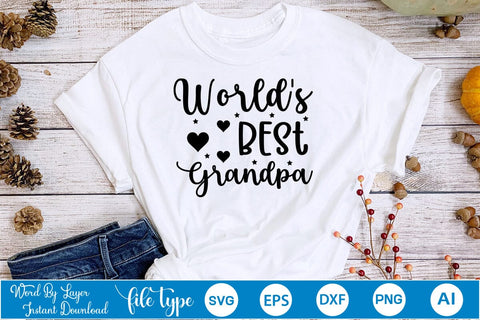 World's Best Grandpa SVG Design SVGs,Quotes and Sayings,Food & Drink,On Sale, Print & Cut SVG DesignPlante 503 