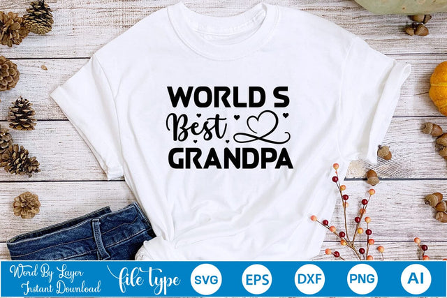 World's Best Grandpa SVG Design SVGs,Quotes and Sayings,Food & Drink,On Sale, Print & Cut SVG DesignPlante 503 