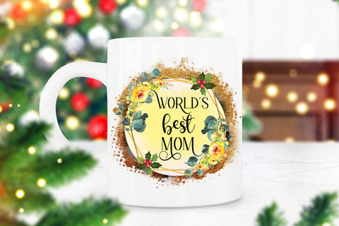 World's Best Mom Christmas Ornament I Holiday Sublimation Sublimation Happy Printables Club 