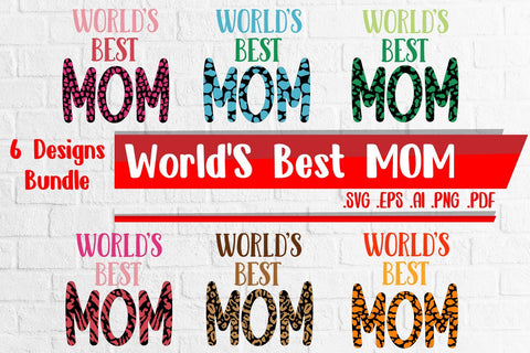 World's best mom Pattern Bundle SVG zafrans studio 