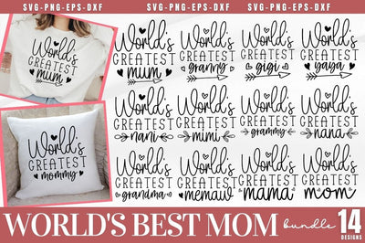 World's Best Mom SVG Bundle SVG DESIGNISTIC 
