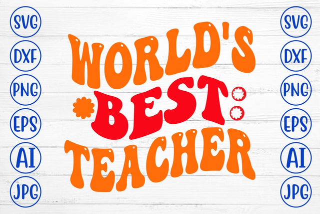 World's Best Teacher Retro SVG SVG Syaman 