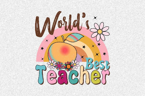 World's Best Teacher Sublimation SVGArt 