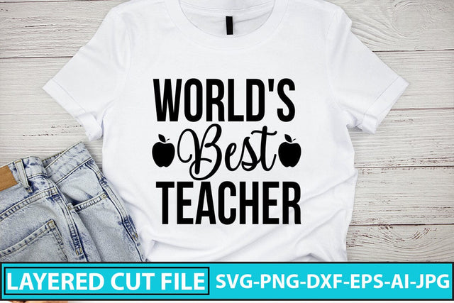 World's Best Teacher SVG Cut File SVG Syaman 