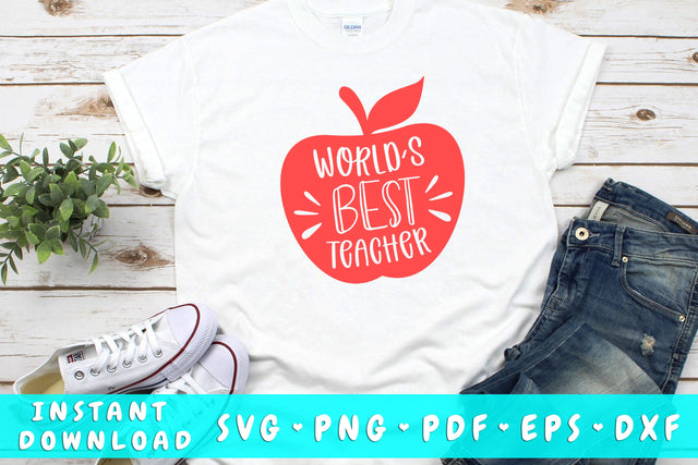 World's Best Teacher SVG SVG HappyDesignStudio 