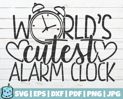 World's Cutest Alarm Clock SVG MintyMarshmallows 