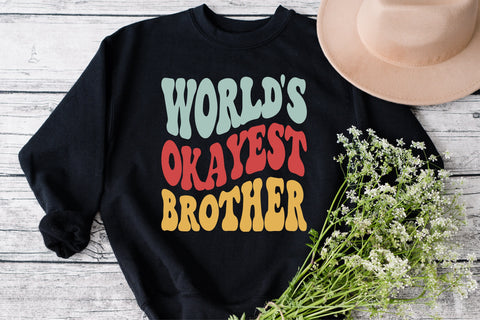World's Okayest Brother Svg, Funny Gift for Brother svg, Birthday svg, Sublimation Design, Digital Cut Files For Cricut, SVG Fauz 