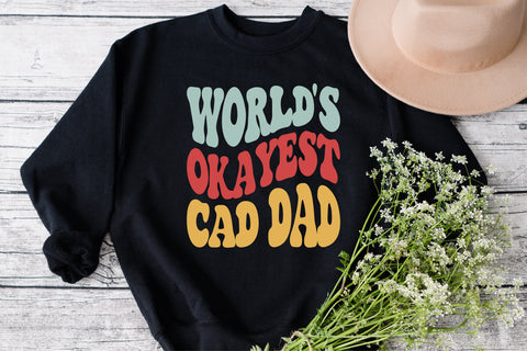 World's Okayest Cad dad svg, Okayest Cat Dad svg, Gift From the Cat svg, Cat Dad svg, Funny Cat Shirt for Dad svg, Funny Cat Dad Tee svg, SVG Fauz 