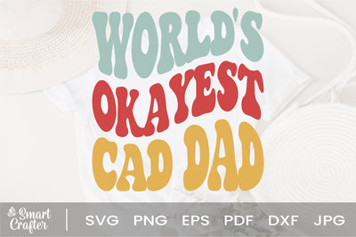 World's Okayest Cad dad svg, Okayest Cat Dad svg, Gift From the Cat svg, Cat Dad svg, Funny Cat Shirt for Dad svg, Funny Cat Dad Tee svg, SVG Fauz 