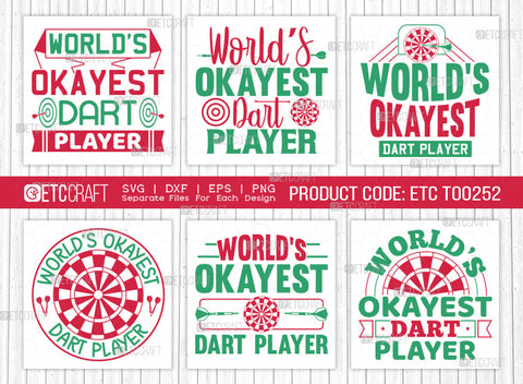 Worlds Okayest Dart Player SVG Bundle, Darts Svg, Sports Svg, Dartboard Svg, Game Svg, Darts Sayings Svg, Darts Quotes, ETC T00252 SVG ETC Craft 