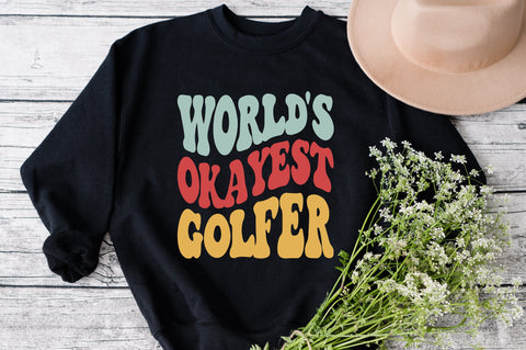 World's Okayest Golfer svg, Golf svg, Golfer svg, Funny Golf Tee svg, eps png Cricut Instant Download SVG Fauz 