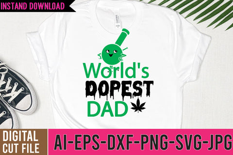 Worl's Dopest Dad SVG Cut File , Worl's Dopest Dad SVG Design SVG BlackCatsMedia 