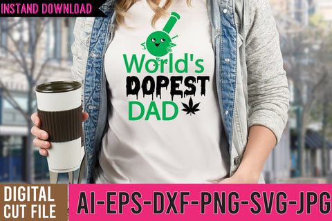 Worl's Dopest Dad SVG Cut File , Worl's Dopest Dad SVG Design SVG BlackCatsMedia 