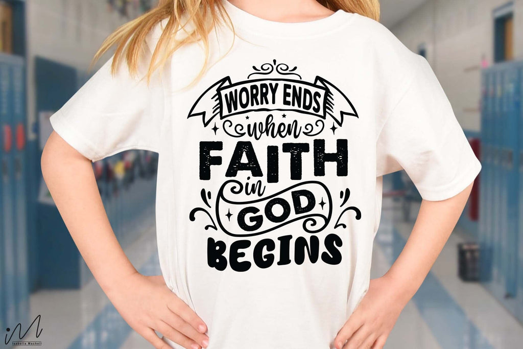 Worry ends when faith in god begins svg, Jesus svg, Faith svg, Storm ...