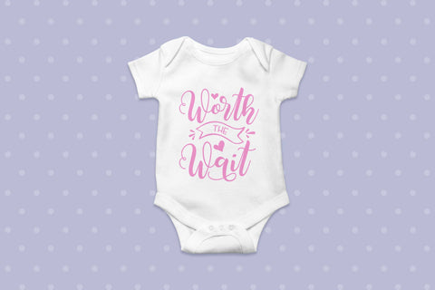Worth the wait | Newborn baby Cut file SVG TheBlackCatPrints 