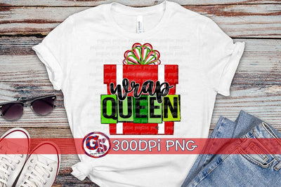 Wrap Queen PNG For Sublimation-Christmas PNG Sublimation Greedy Stitches 
