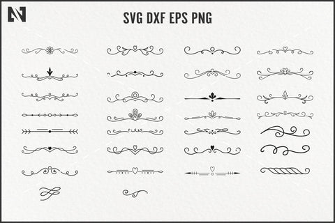 Wreath and Swirl Svg Bundle, Wreath Svg, Flourish Svg SVG Pinoyart Kreatib 
