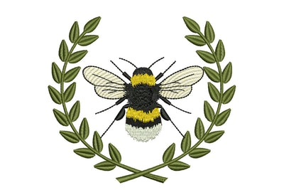 Wreath Bee Embroidery Design, Spring Embroidery Designs Embroidery/Applique DESIGNS NextEmbroidery 