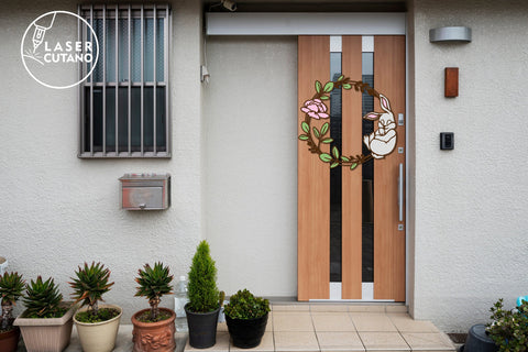 WREATH EASTER Bundle Paper Cut and Laser Cut Template SVG LaserCutano 