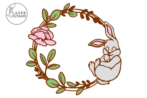 WREATH EASTER Bundle Paper Cut and Laser Cut Template SVG LaserCutano 