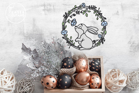 WREATH EASTER Bundle Paper Cut and Laser Cut Template SVG LaserCutano 