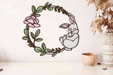 WREATH EASTER Bundle Paper Cut and Laser Cut Template SVG LaserCutano 