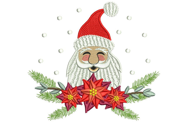 Wreath Santa Embroidery Designs, Christmas Ornaments Embroidery Designs Embroidery/Applique DESIGNS NextEmbroidery 