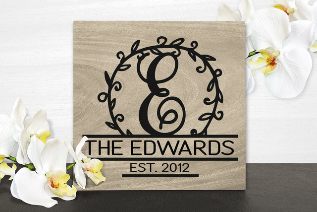 Wreath Split Monogram Alphabet Set SVG Designs SVG So Fontsy Design Shop 