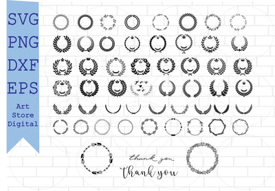 Wreath svg bundle, circle svg bundle, floral wreath svg, heart laurel wreath svg, wedding wreath svg, wreath monogram svg, circle frame Svg SVG Artstoredigital 