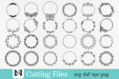 Wreath Svg Bundle, Laurel Wreath Svg, Monogram Frame Svg SVG Pinoyart Kreatib 