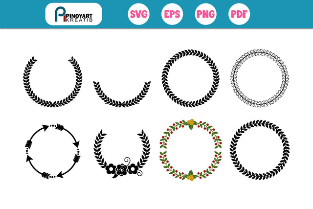 Wreath Svg Bundle SVG Pinoyart Kreatib