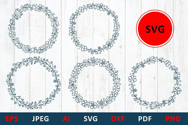 Wreath SVG cut file for Family Monogram, Mailbox, wedding cart, svg creator SVG Zoya Miller 