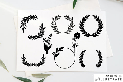 Wreath SVG Cut Files | Flowers Cutting Files for Cricut SVG Illuztrate 