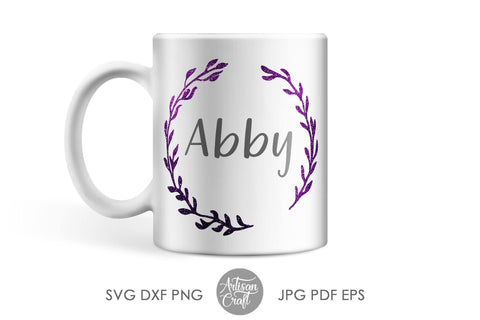 Wreath svg, Laurel wreath, monogram wreath, circle wreath SVG Artisan Craft SVG 