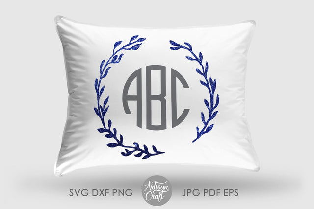 Wreath svg, Laurel wreath, monogram wreath, circle wreath SVG Artisan Craft SVG 