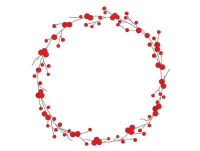Wreath with Holly Embroidery Design, 4 sizes, Instant Download Embroidery/Applique DESIGNS Nino Nadaraia 