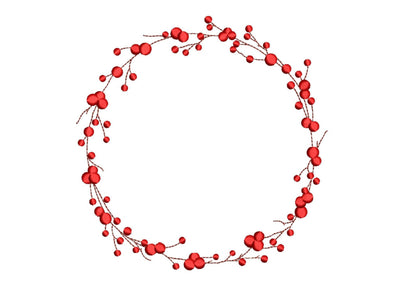Wreath with Holly Embroidery Design Embroidery/Applique DESIGNS Nino Nadaraia 